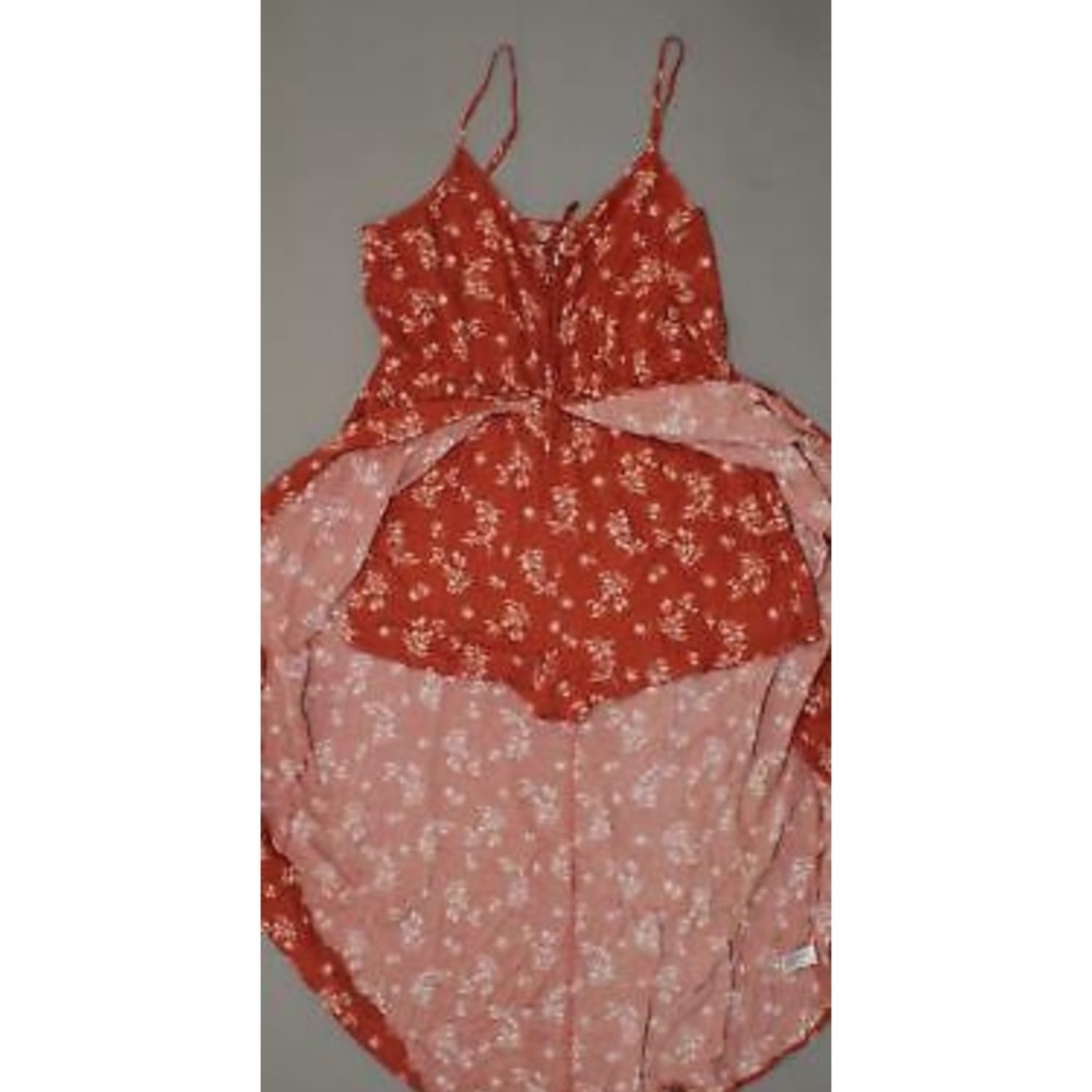 Xhilaration burgundy floral maxi romper - Picture 5 of 6